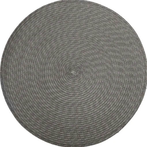 Individual de mesa redondo cinza TEXALINE 38cm