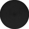 Individual de mesa redondo preto TEXALINE 38cm