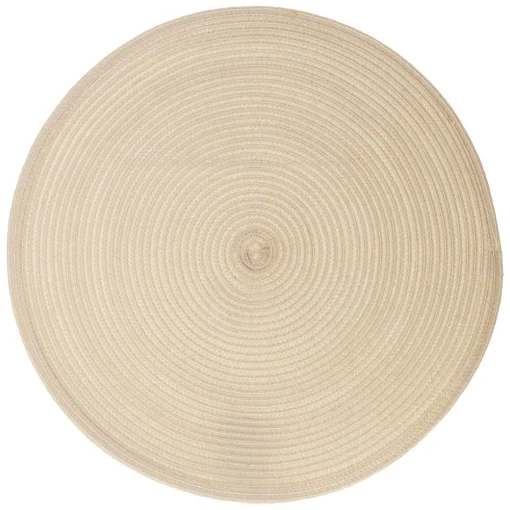Individual de mesa redondo bege TEXALINE 38cm