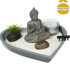 Jardim ZEN decorativo em coração