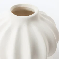 Jarra Balão Branco Em Cerâmica 18cm
