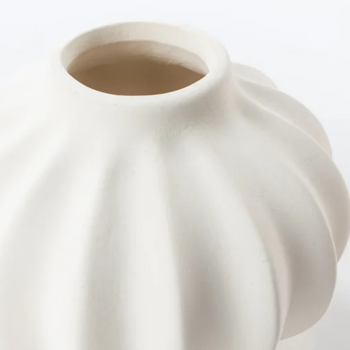 Jarra Balão Branco Em Cerâmica 18cm