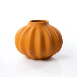 Jarra Balão Laranja Em Cerâmica 18cm