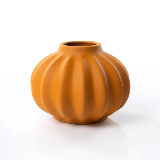Jarra Balão Laranja Em Cerâmica 18cm
