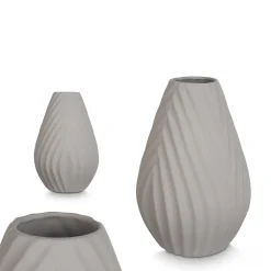 Jarra cinza de cerâmica RISCAS diagonais 31cm
