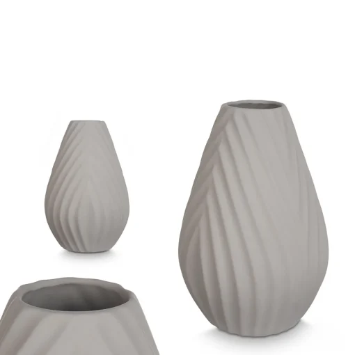 Jarra cinza de cerâmica RISCAS diagonais 31cm