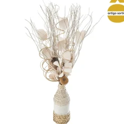 Jarra com flor artificial osier 52cm