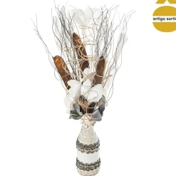 Jarra com flor artificial osier 52cm