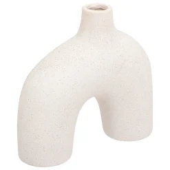 Jarra de cerâmica areada branca ASY