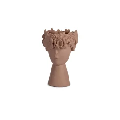 Jarra de cerâmica WINTER LIGHT rosa em forma de busto 20cm