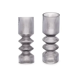 Jarra de vidro cinza 23cm