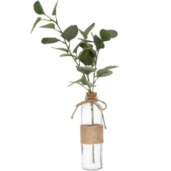 Jarra de vidro com eucalipto 45cm