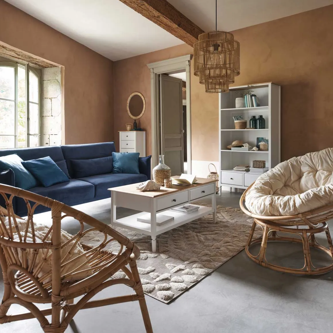 Jarra de vidro com ráfia CUBA