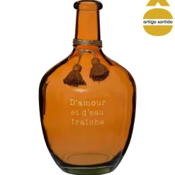 Jarra em forma de garrafa colorida