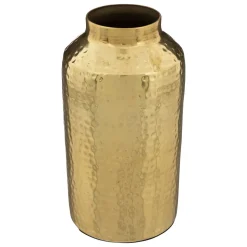 Jarra em metal martelado dourado