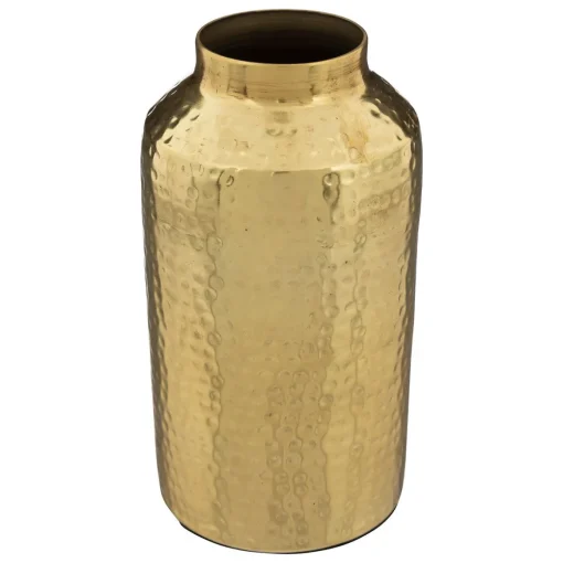 Jarra em metal martelado dourado