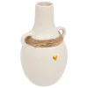 Jarra FLO branca em cerâmica 22cm
