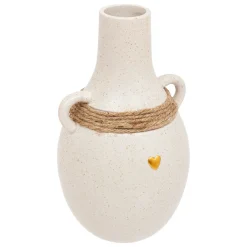 Jarra FLO branca em cerâmica 22cm
