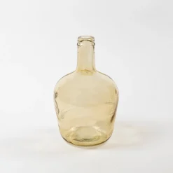 Jarra forma garrafão amarela em vidro reciclado 4l