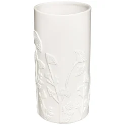 Jarra MIND branca com flores 3d 25cm