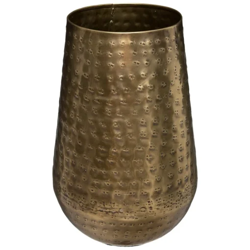 Jarra OASIS dourada em metal 23cm