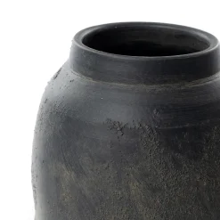 Jarra Preta Areia Em Cerâmica 22cm