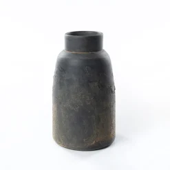 Jarra preta areia em cerâmica 30cm