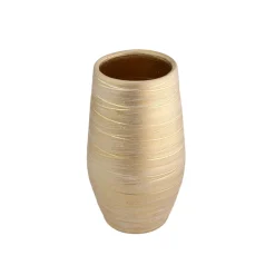 Jarra riscada dourada em cerâmica 30cm