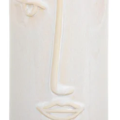 Jarra sol branca decorativa rosto 25cm