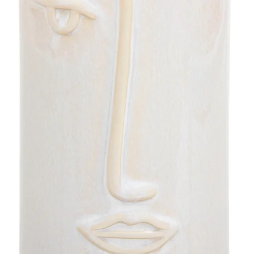 Jarra sol branca decorativa rosto 25cm