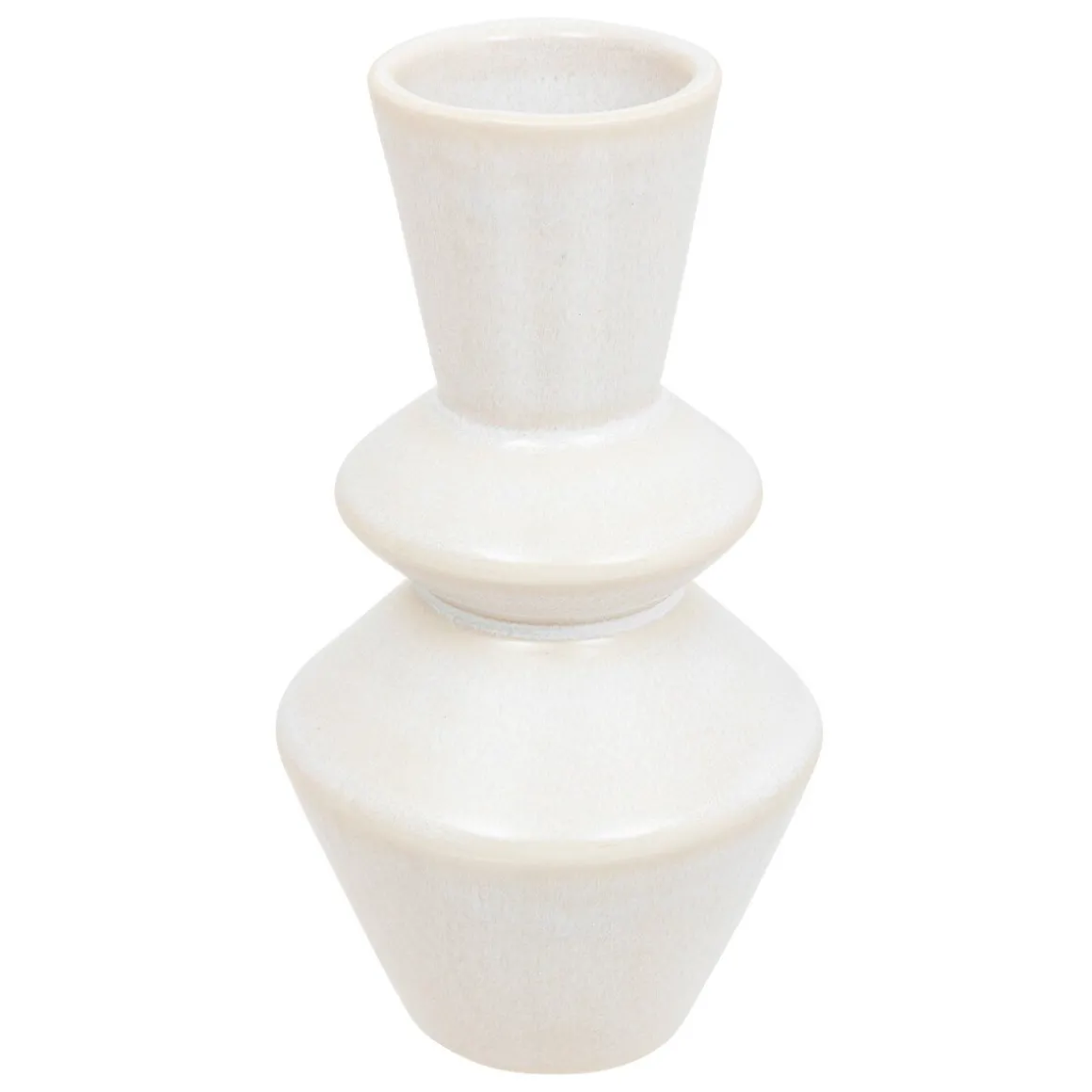 Jarra sol branca em cerâmica 14cm