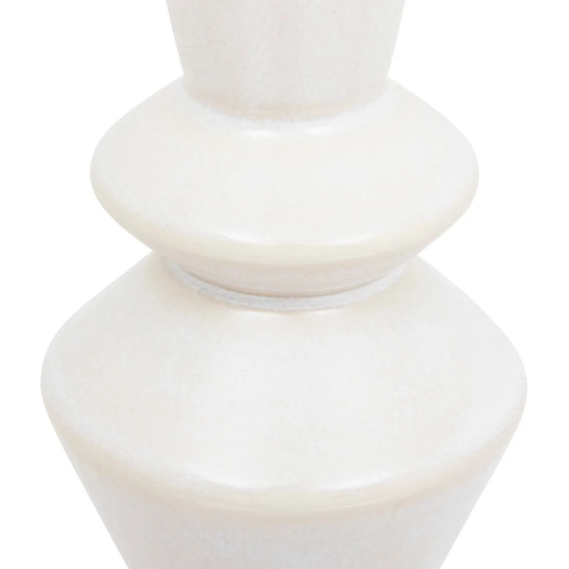 Jarra sol branca em cerâmica 14cm