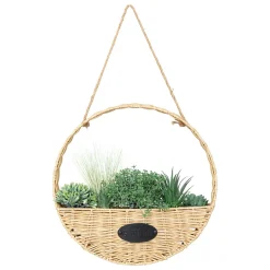 Jarra suspensa com flores artificiais cala 40cm