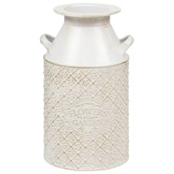 Jarra TINO em metal branco 31,5cm