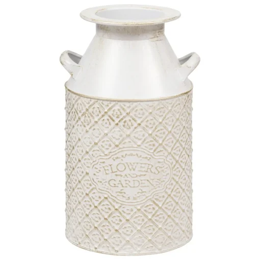 Jarra TINO em metal branco 31,5cm