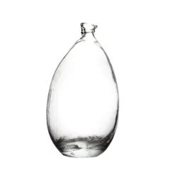 Jarra transparente disforme em vidro reciclado 30cm