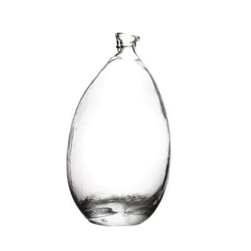 Jarra transparente disforme em vidro reciclado 30cm