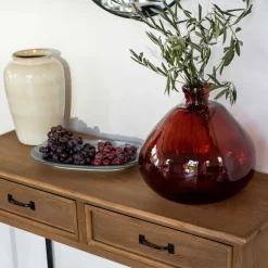 Jarra ULY âmbar de vidro reciclado 33cm