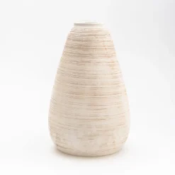 Jarrão em cerâmica cor areia 31cm