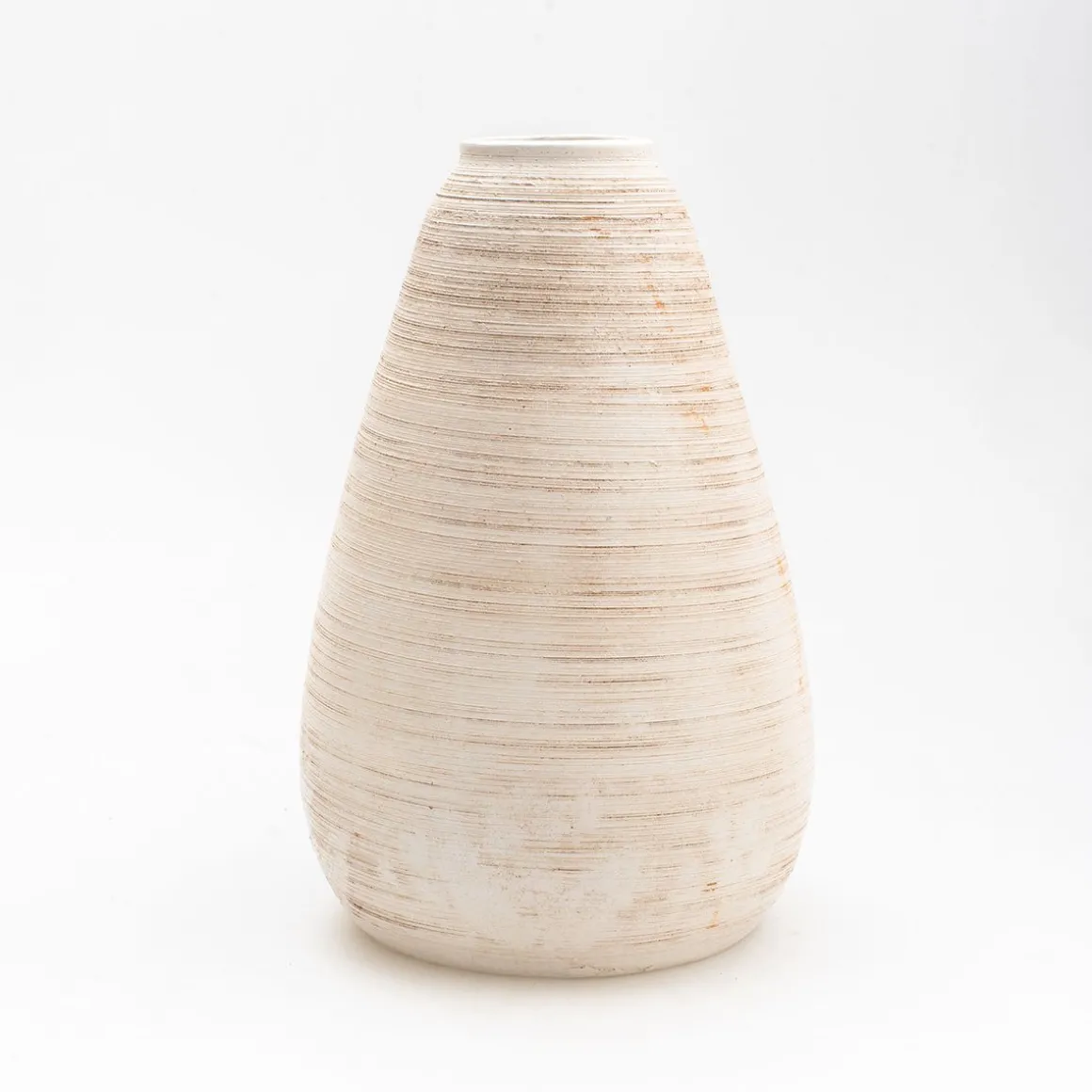 Jarrão em cerâmica cor areia 31cm