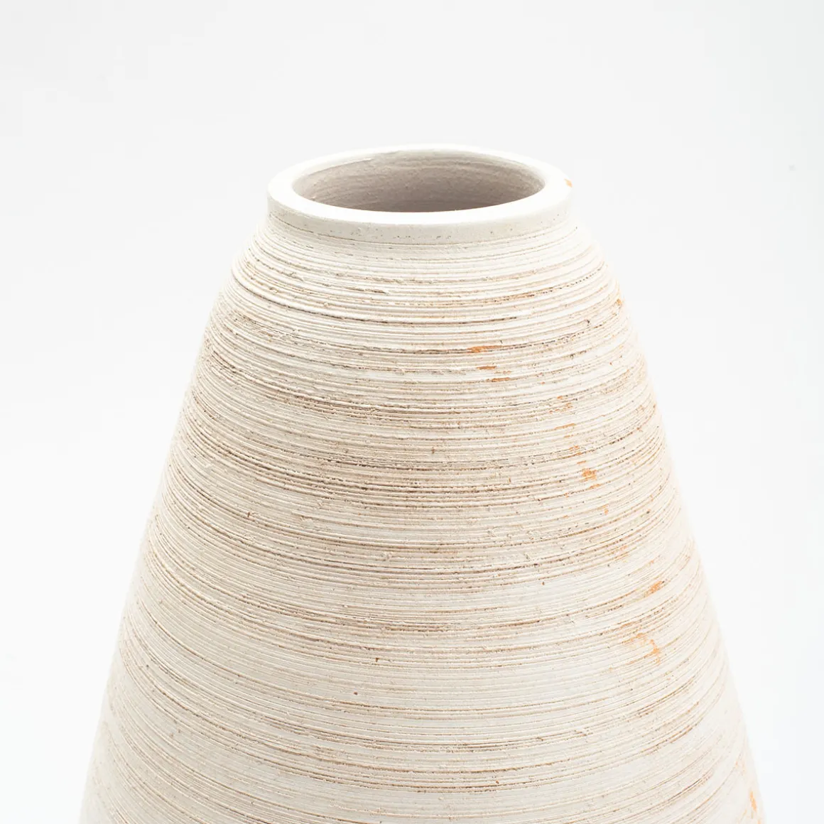 Jarrão em cerâmica cor areia 31cm