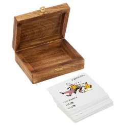 Jogo de cartas com caixa de madeira ODILE