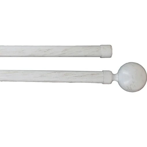 Kit varão duplo branco e dourado 210-380cm