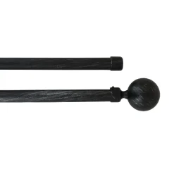 Kit varão duplo extensível preto e prateado 210-380cm