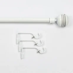 Kit varão extensível branco 120-210cm
