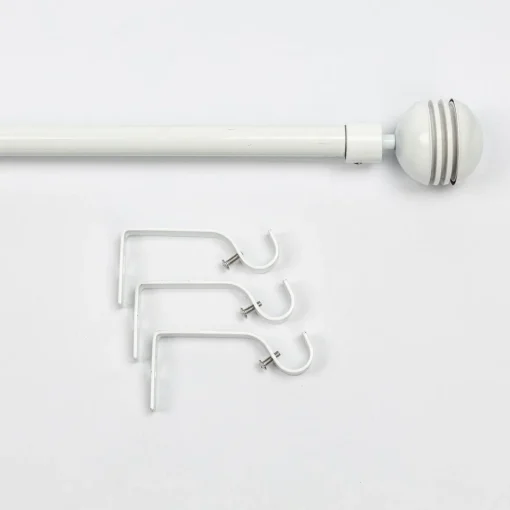Kit varão extensível branco 120-210cm