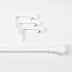 Kit varão extensível branco 120-210cm