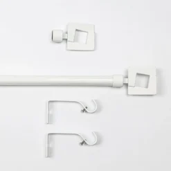 Kit varão extensível branco mate 120-210cm d19cm