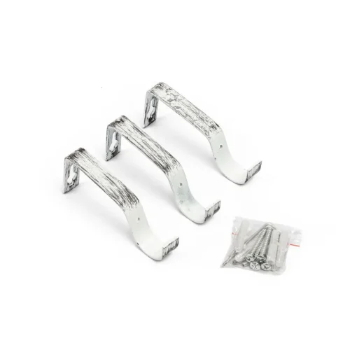 Kit varão extensível branco e preto 210-380cm