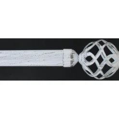 Kit varão extensível branco e preto 120-210cm